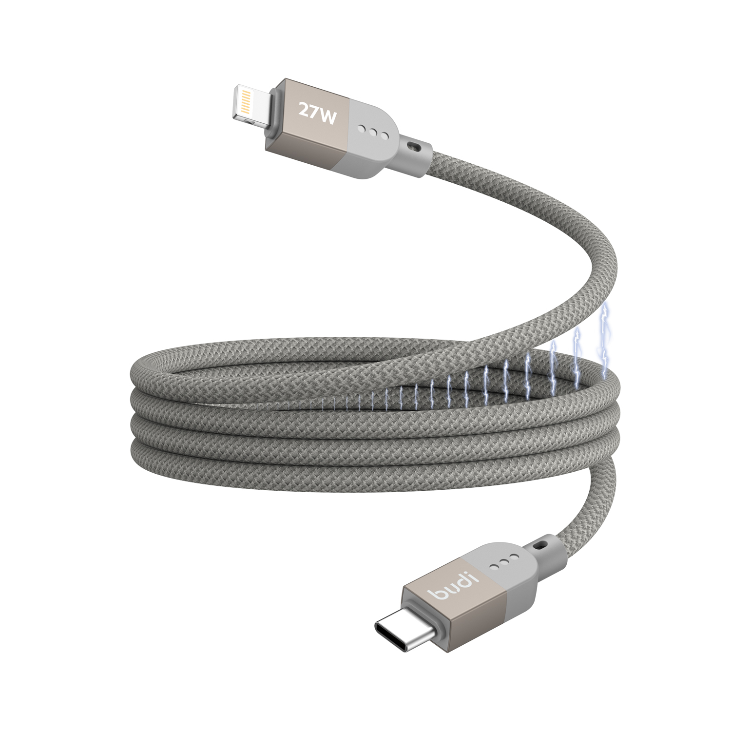 BUDI 27W Magnetic USB-C to Lightning Cable – 1M
